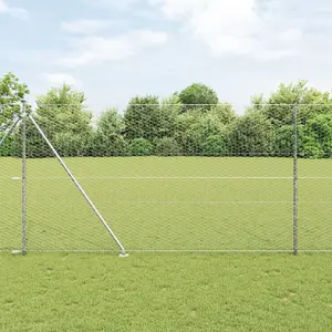 VidaXL Шестигранная сетка 1.6x100 м оцинкованная сталь с 13 столбами 32 мм × 180 см