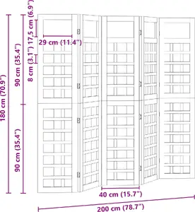 Наружная ширма для уединения 5 шт VidaXL Коричневый 200 x 180 см