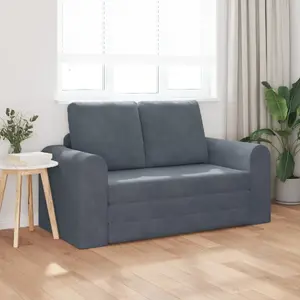 Диван-кровать VidaXL модель 4106685 тёмно-серого цвета 148×71×83 см велюр