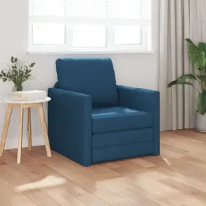 Диван-кровать VidaXL модель 4106628 синий тканевый 74×77×81 см