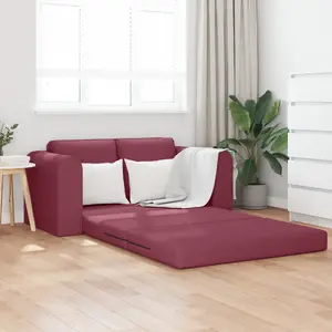 Диван-кровать VidaXL 2 в 1 бордовый 148×71×83 см ткань
