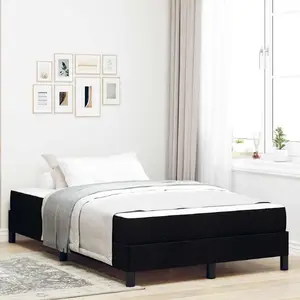 Кровать VidaXL со встроенным пружинным блоком, черная ткань, 120 x 200 см