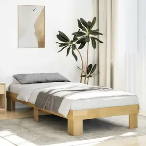 Каркас кровати VidaXL модель 851956 из массива дуба 75x190 см без матраса