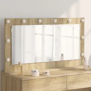 Spogulis VidaXL Tualetes spogulis Sonoma Oak MDF, stikls 100 x 55 x 18 cm