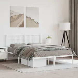 Каркас кровати VidaXL 140 x 210 см Белый массив сосны