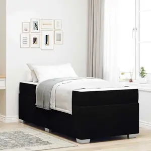 Каркас кровати VidaXL 3399161 черная ткань 90 x 200 см