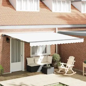Выдвижная маркиза VidaXL, белая, 400 x 300 см (модель 3330638)