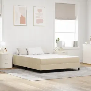Пружинный матрас с карманными пружинами VidaXL 140x190x20 см Средней жёсткости Зелёно‑серый тканевый