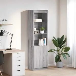 Комод VidaXL Sonoma серый 50x35x180 см клееное дерево