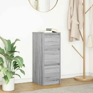 Комод VidaXL Komoda Szara Sonoma 29,5×34×76 см клееная древесина