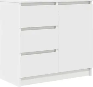 Комод VidaXL с ящиком, белый, 71 x 35 x 65 см, клееная древесина