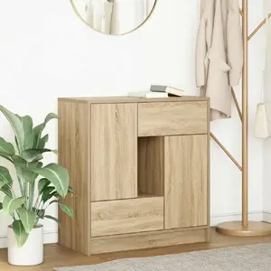 Комод VidaXL модель 861843 с ящиками и дверцей, отделка Sonoma Oak, 70,5×34×74,5 см