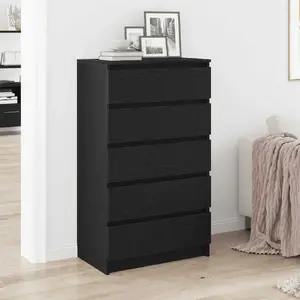 Комод VidaXL модель 862008, отделка черный дуб, 60×36×103 см