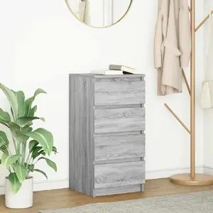 Комод VidaXL Sonoma Серый 37,5x35x76 см Слойная древесина