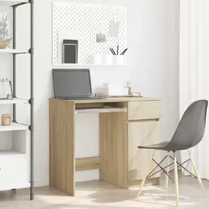 Rakstāmgalds VidaXL Dąb Sonoma 86 x 49 cm — kompakts darbvirsmas galds, koka imitācijas virsma