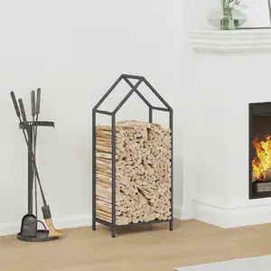 Firewood Rack VidaXL model 864297, anthracite, 40 x 25 x 90 cm