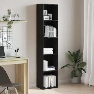 Книжный шкаф VidaXL 40x30x189 см Черный дуб ламинированная древесина