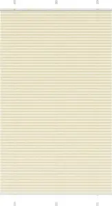 Плиссированная штора VidaXL 115x200 см, кремовая, ширина ткани 114,4 см