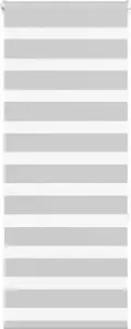 Roller zebra blind VidaXL, light gray fabric width 60.9 cm, polyester