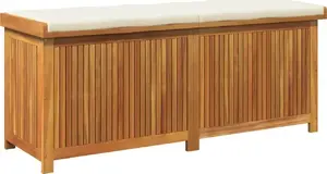 Outdoor Cushion Storage Box VidaXL model 4106476 — solid acacia wood