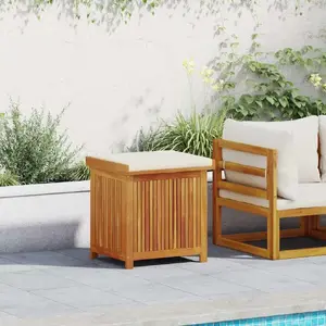Outdoor Cushion Storage Box VidaXL 60x50x61 cm Solid Acacia Wood