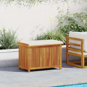 Storage box VidaXL 90×50×60.5 cm acacia wood — outdoor cushion chest