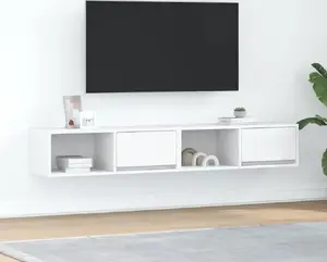 Тумбы под ТВ VidaXL 2 шт. белые 80x31x25,5 см клееная древесина