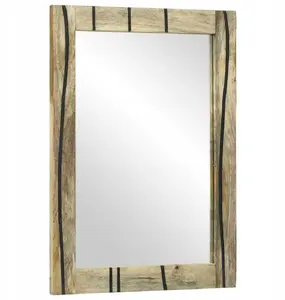 Bathroom mirror VidaXL 50 x 70 x 30 cm mango wood