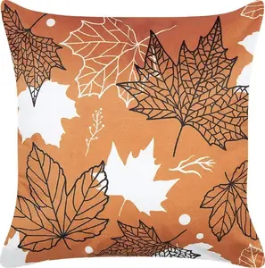 Decorative Cushion Beliani POINSETTIA 45 x 45 cm orange