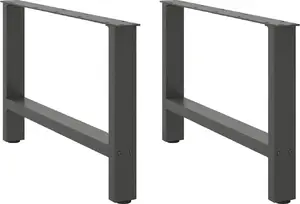 Table legs VidaXL set of 2, anthracite steel, adjustable height 70 x (42–43) cm