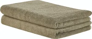 Towel set Beliani MITIARO — 2 cotton terry towels, green