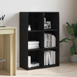 Книжный шкаф VidaXL 66x30x98 см Черный дуб ламинированная древесина