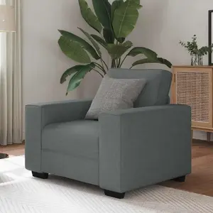 Кресло VidaXL модель 4105147, обивка темно-серого цвета из ткани, ширина сиденья 60 см