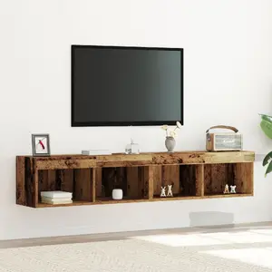 VidaXL Тумба под ТВ Stare Wood 862201 — столик для телевизора с средними полками, ДСП