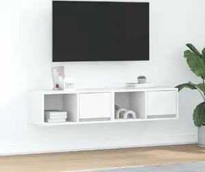 Тумбы под TV VidaXL модель 861437, 2 шт., белые, 60×31×25,5 см, клееная древесина