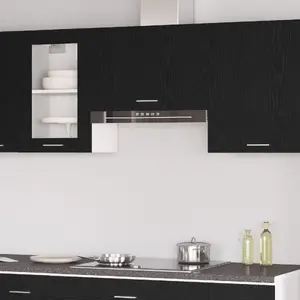 Кухонный шкаф VidaXL модель 863146, отделка чёрный дуб, 60 x 31 x 40 см