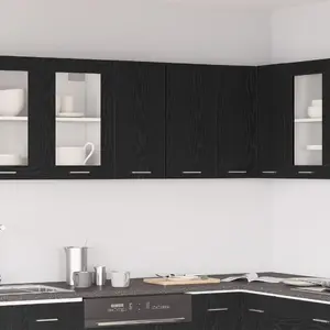 Кухонный шкаф VidaXL 60 x 31 x 60 см, инженерная древесина, черный дуб