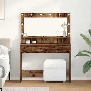 Kosmētikas galdiņš VidaXL Stare drewno 100 x 41 x 135 cm Taisnstūrveida koka toaletgaldiņš