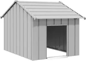 Будка для собаки с крышей VidaXL 83×130×85 см, оцинкованная сталь