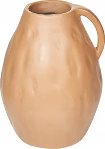 Decorative terracotta vase Beliani KULIM 40 cm beige