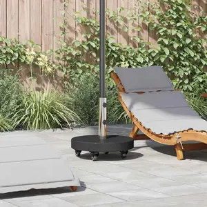 Parasol base VidaXL 45 x 45 x 45 cm Black Granite for outdoor umbrellas