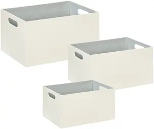 Storage box set Beliani LARSA, 3 pieces, beige