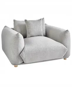 Armchair Beliani LUVOS in light gray — Fotel LUVOS Jasnoszary