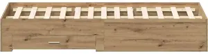 Кровать с ящиками VidaXL Artisan Oak 180x200 см — 2 ящика, деревянный каркас