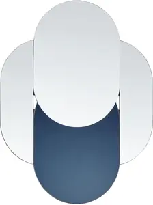 Настенное зеркало Beliani CHAILLON 60 x 80 см синий