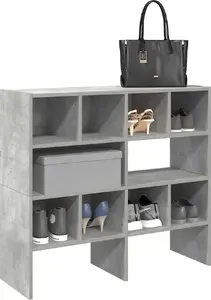 Shoe Rack stand VidaXL model 858846, concrete grey, 89.5 x 30 x 40 cm, set of 2