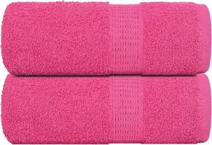 Towels set 2 pcs VidaXL, pink, 30x30 cm, 100% cotton