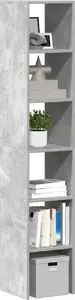 Набор книжных полок VidaXL, модель 858810, бетонно-серый, 30x30x80 см, 2 шт.