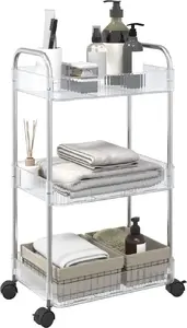 Storage Trolley VidaXL 3-tier, 37×28×68 cm