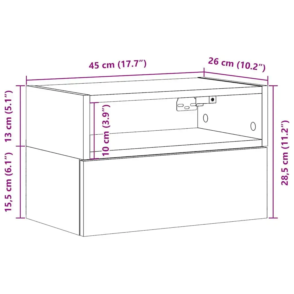 VidaXL 858602 nightstand/bedside table 858602 Photo 11